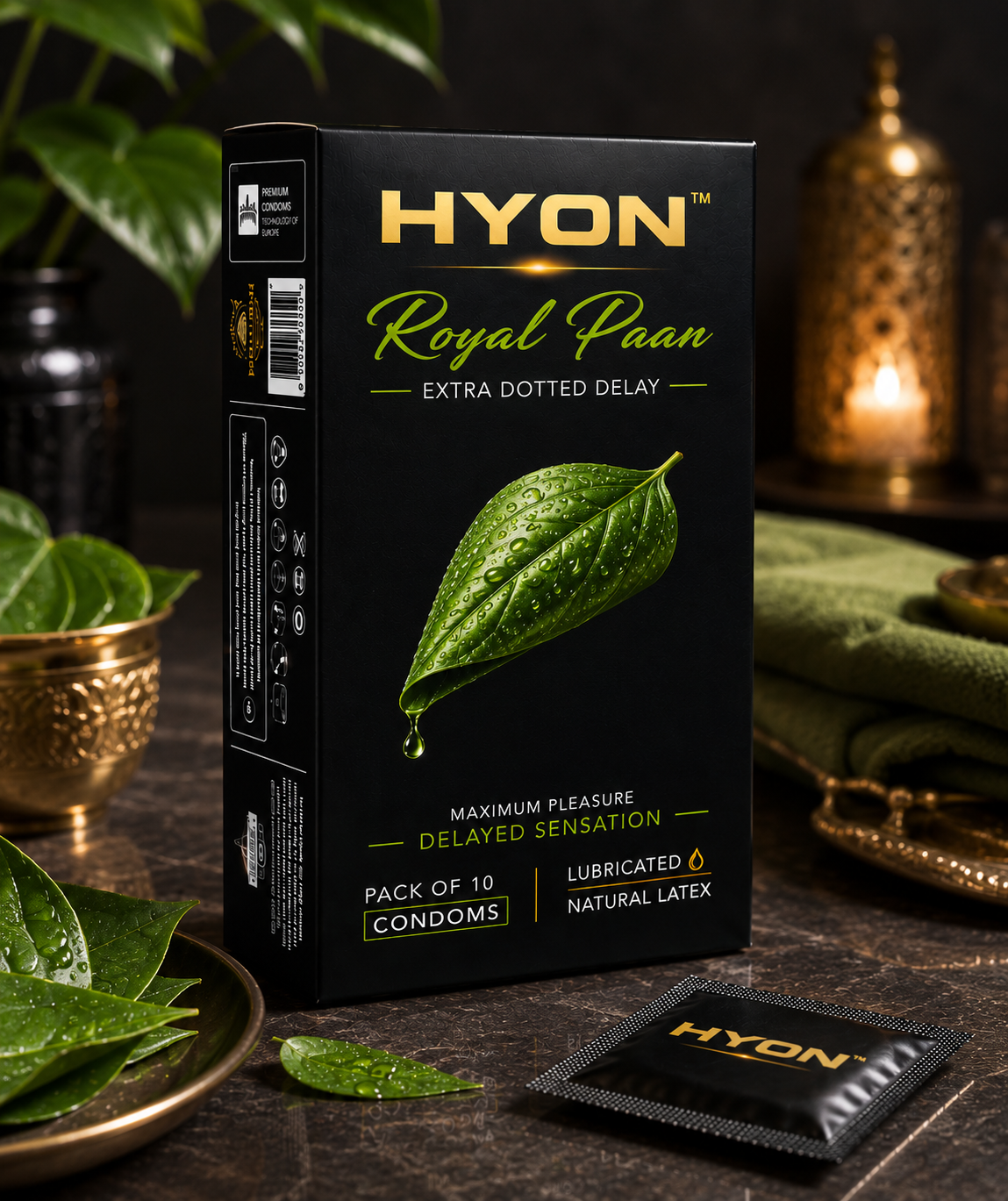 HYON EverLast Long Delay Condoms for Men | Extra Time Delay Condom | Longer Lasting Pleasure | Pack of 10 Condoms